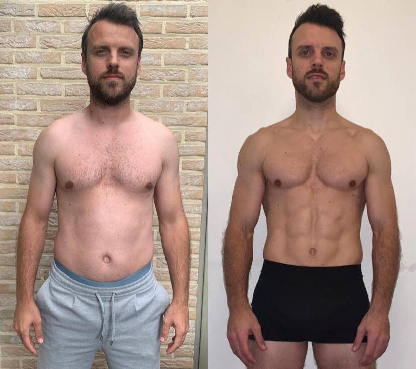 Kenneth, strakker &amp; meer spiermassa opgebouwd dankzij het programma.